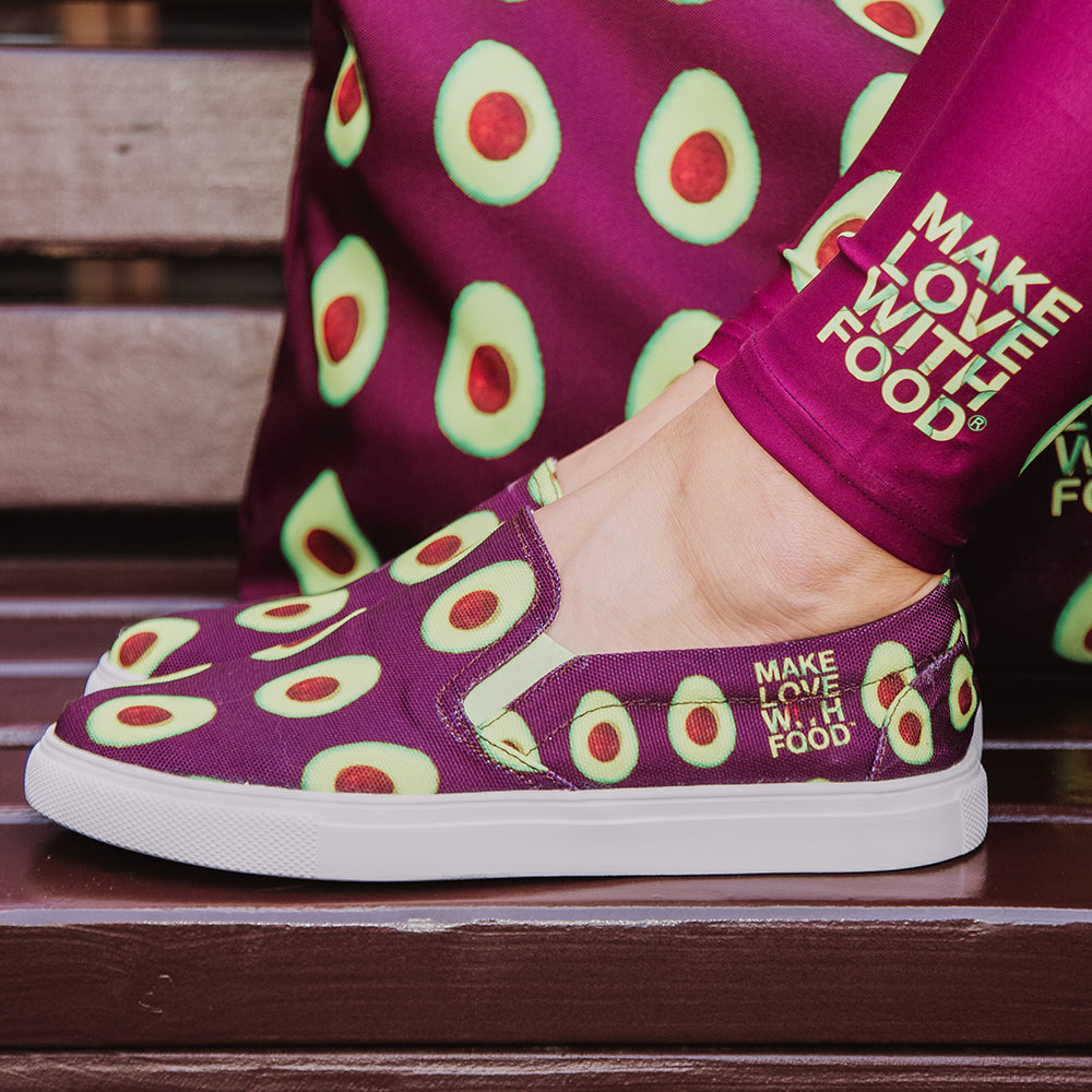Whitney Tage med hamburger Avocado Women's Slip-On Shoe – Make Love With Food